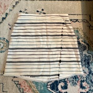 NWT LOFT Black and White Striped Skirt